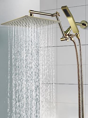 All Metal 10 Inches Rainfall Shower Head with Handheld Combo
