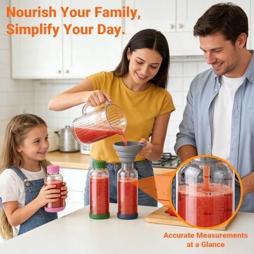 16 oz Glass Juice Bottles 4 Pack