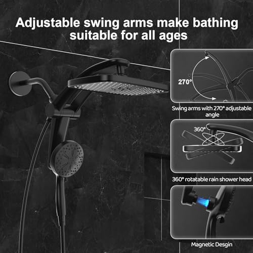 Rain Shower Head with Handheld High Pressure rainfall Shower Heads with Handheld Spray Combo Adjustable one
