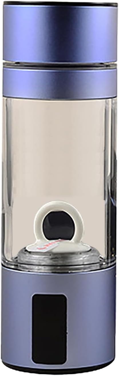 High-Concentration Portable Hydrogen Water Bottle Generator – 230ml Smart Rechargeable PEM Hydrogen Water Machine | Molecular Hydrogenated Water Cup for Travel, Office, Fitness Blue