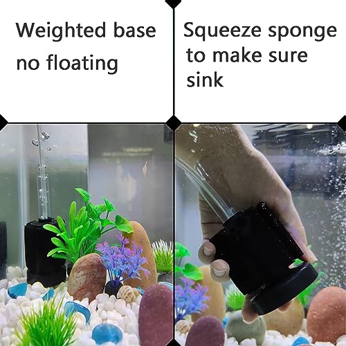 Aquarium Sponge Filter Breeding Fry Betta Shrimp Nano Fish Tank 4pcs (4 Count)