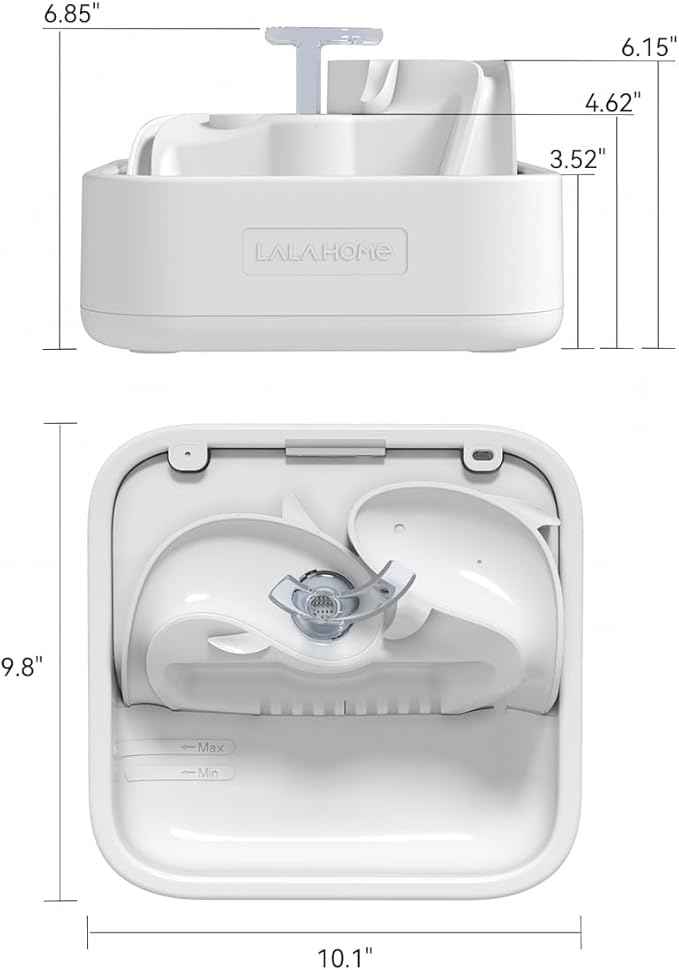 Oxygen-Riched Water Fountain for Cats Drinking Healthy, Pet Water Dispenser 3-Tired Standalone Water Bowl Indoor with Dual Pumps Quiet, Filter and Sponge Replaceable BPA-Free 2L/67 oz