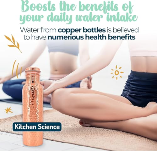 Hammered Copper Water Bottle 34oz