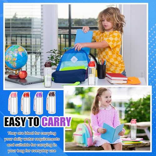 20 Pcs 17 Oz Plastic Water Bottles Bulk Sports