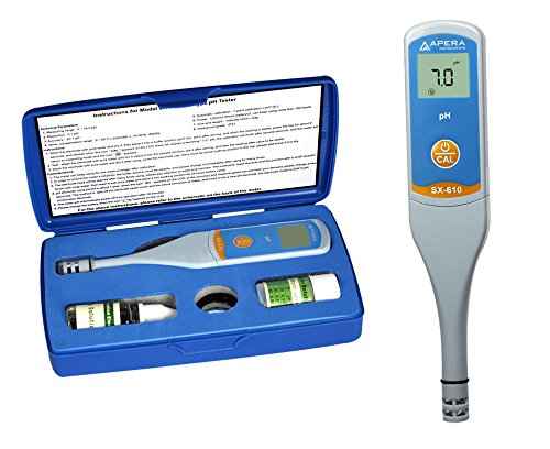 Apera Instruments, LLC-AI221 SX610 Waterproof pH Pen Tester, ±0.1 pH Accuracy, 0-14.0 pH Range, Suitable for Test Tube Testing, Replaceable Probe