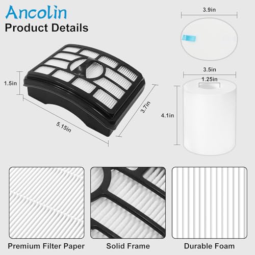 2+4 Pack NV500 Replacement Filter for Shark Rotator Pro Lift (2 Count)