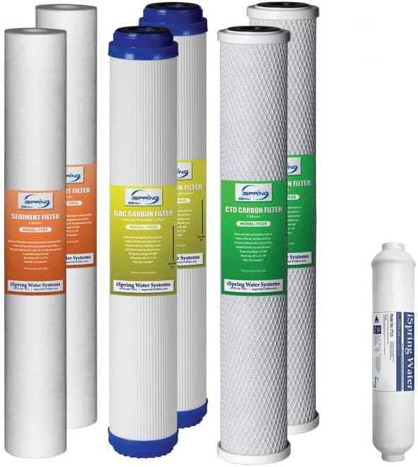iSpring F7RB 5-Stage 20 inch Commercial RO 1-Year Supply, Fits RCB2P RCB3P
