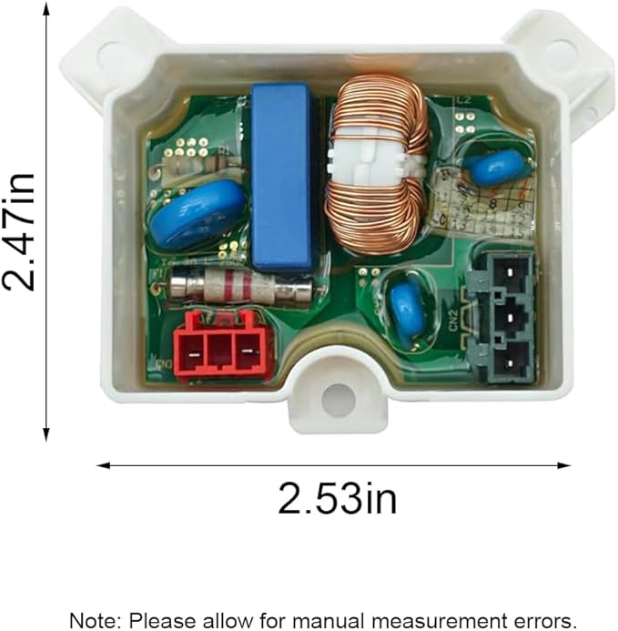 TopHomer Noise Filter Assembly Compatible with LG and Kenmore Washing Machine and Dishwasher,Replace Part Numbers WTS6520.ABWREAP, WTG7520.ABWREAP, etc. - AquaVibe