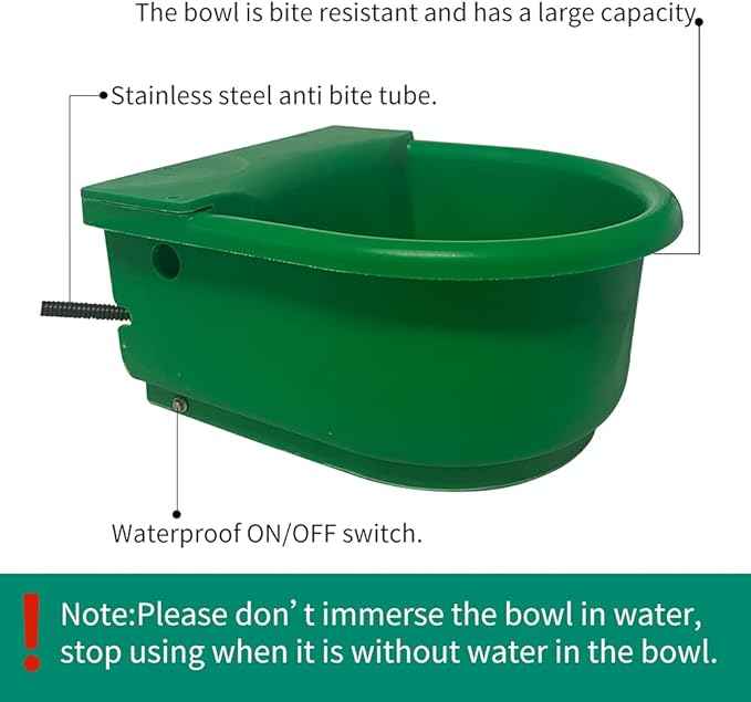 Automatic Heated Horse Waterer Bowl, 4L Large Capacity Farm Heated Water Bowl Constant Temperature Dispenser with Float Control for Pet Dog Goat Chicken and Other Animals,Outdoor Thermal-Bowl