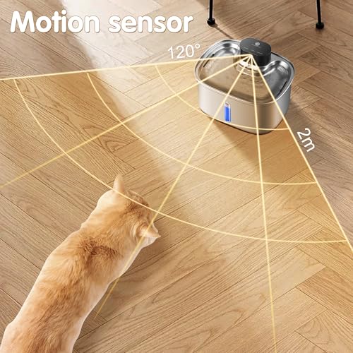Wireless Cat Water Fountain Stainless Steel
