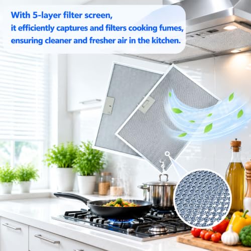 2Pcs WB02X11012 Range Hood Grease Filter 17.5 x 11.6 x 0.35 inches