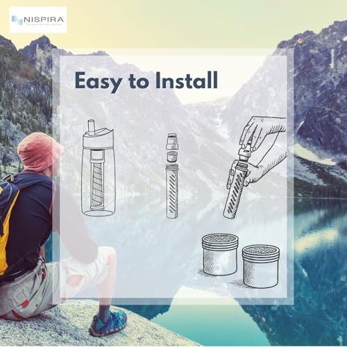 Carbon Water Filter Replacement Compatible with Lifestraw Go Series (2 Count)