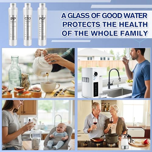 3 Pack Water Filter Replacement Compatible with Bluevua RO100ROPOT (3 Count)
