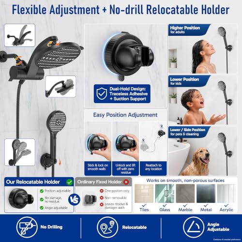 Filtered Shower Head with Handheld