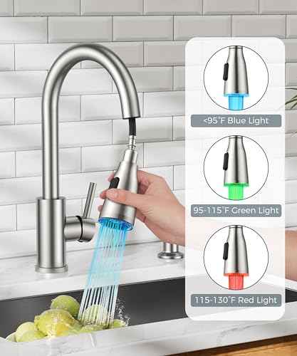 LED Kitchen Faucet with Soap Dispenser