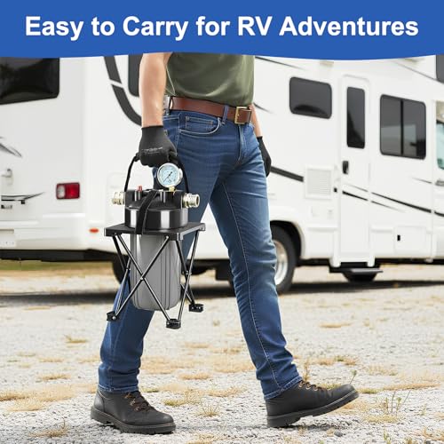 6 Layer RV Water Filter with Stand and 0.5 Micron Filtration
