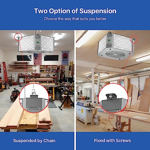 360 Degree Intake Air Filtration System for Woodworking (1350 CFM)