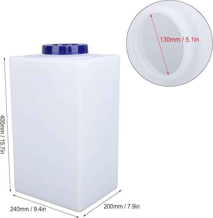 5 Gallons RV Water, Camping Water Container, Water Storage Container RV Fresh Water with 10cm Water Inlet for Trailers, Campervans, Ships, Yachts