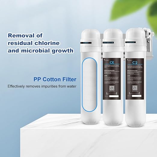 SY GOODLIFE 4-Stage New, Quick Change Direct Connect Under Sink Water Filter System, NSF/ANSI 53&42 Certified to Remove Heavy Metal, Chlorine, Odor & Bad Taste