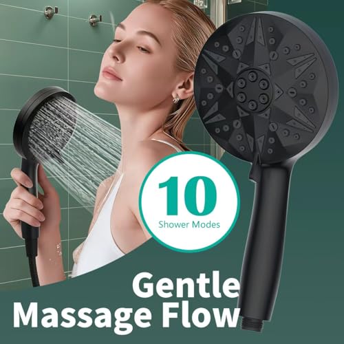 Matte Black Filtered Handheld Shower Head