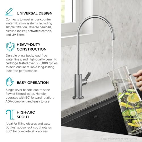 Oletto Single Handle Drinking Water Filter Faucet for Water Filtration System in Spot