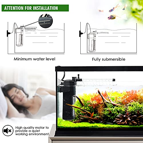 Aquarium Internal Filter Submersible Power Filter in