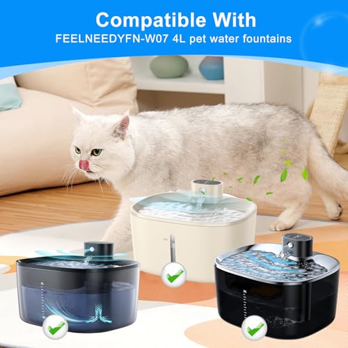6+6PCS Cat Water Fountain Filter Compatible with FEELNEEDY FN (12 Count)