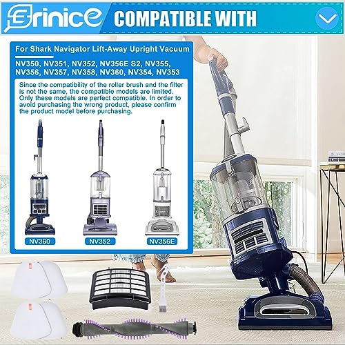 Filter Brush Roller Kit for Shark Navigator Lift Away Vacuum NV350
