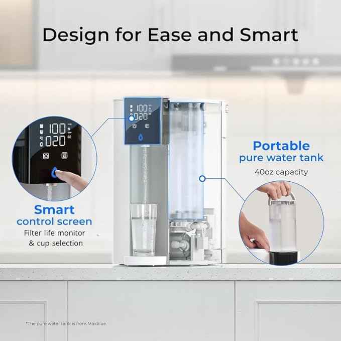 [Mineral] Waterdrop CoreRO Reverse Osmosis System, NSF/ANSI 58 & 372 Certified, 7-Stage Countertop Reverse Osmosis Water Filter, No Installation Required, Reduce PFAS, BPA Free, WD-C1SL