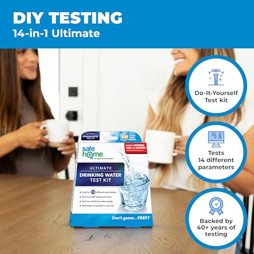 14-in-1 DIY Ultimate Drinking Water Test Kit – Includes The #1 Selling Lead & Bacteria Test Kits + 12 Additional Parameters – City Tap or Well Water