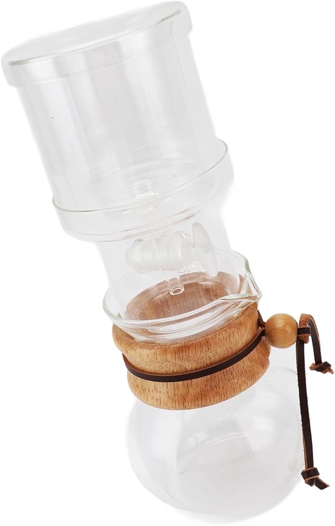 Ice Drip Coffee Maker, Clear Glass Cold Brew Set, Adjustable Water Flowing Maker with Portable Design, Ideal for Household & Tea Room, 400ml
