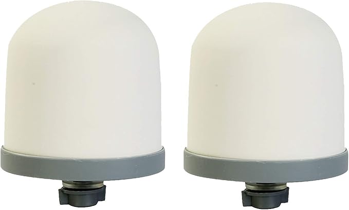 Huining Ceramic Dome Water Filter, Replacement for Pre-Filtration Unit, 0.15 to 0.5 Micron for Household Bucket Filtration System Pitcher (2 PCS)