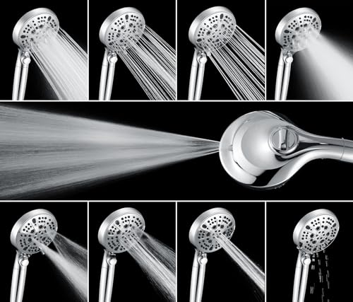 Rain Shower Head with Filtered Handheld Spray Combo Chrome 1.8 GPM