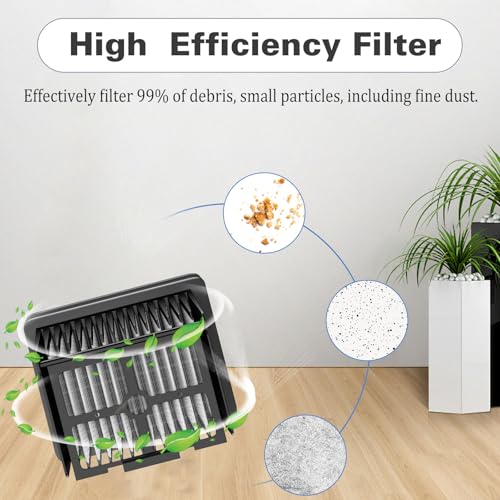 Replacement Vacuum Filters Roller Brushes Compatible with Dreame H12 Pro Wet Dry Vacuum Cleaner (6 Count)