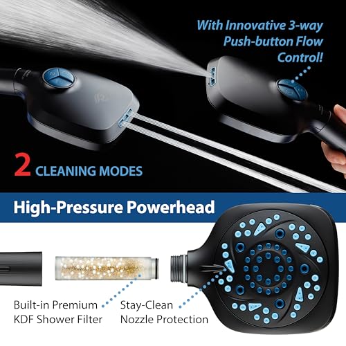 High Pressure 10 Spray Mode Filtered Showerhead