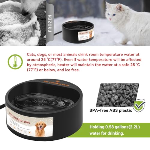 Heated Water Bowl for Outdoor Cats