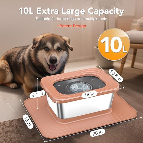 10L Stainless Steel Dog Water Bowl