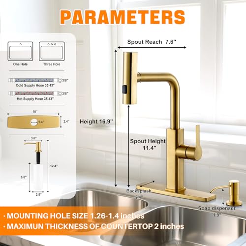 Kitchen Faucet with Pull Down Sprayer