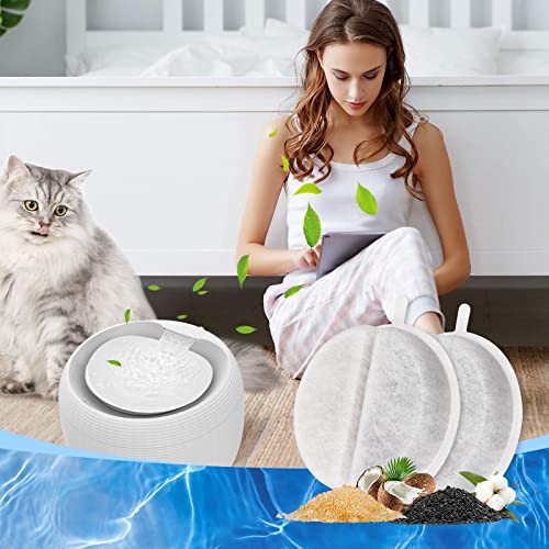 12 Pack Cat Water Fountain Filter Replacement for Lite & Premium 84oz 2.5L Drinking Automatic Pet Fountain (12 Count)