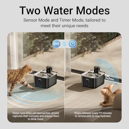 Cat Water Fountain Stainless Steel Wireless Automatic