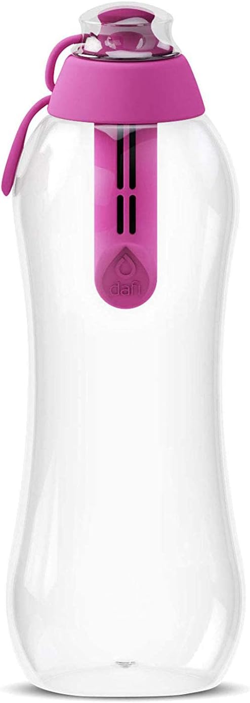 Dafi Sports Water Bottle Filter Replacement - 3-Pack Carbon Water Filters for Dafi Soft & Solid Bottles - Lasts Two Months or 40 Gallons Efficiency - Removes Chlorine Taste - BPA-Free - Colour Pink