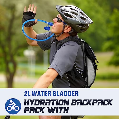 5 Pcs Hydration Backpack Pack with 5 Pcs 2l Water Bladder Lightweight Water Backpack for Men Women Running Cycling Biking Climbing Hiking