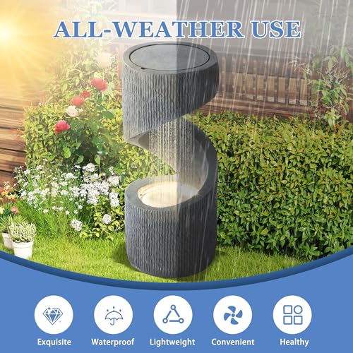 31.9" Outdoor Garden Water Fountain