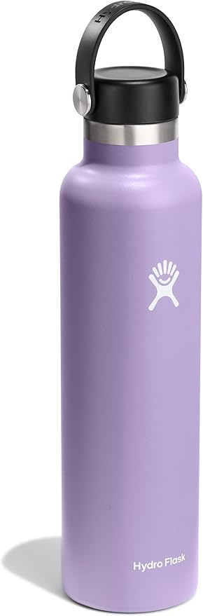 Hydro Flask Water Bottle - Insulated Stainless Steel - Non Spill, Leakproof in 24 Oz Moonshadow Purple