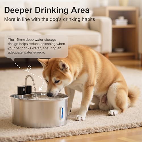 PWL 009 Wireless Smart 3 Water Modes Stainless Steel Dog Water Fountain