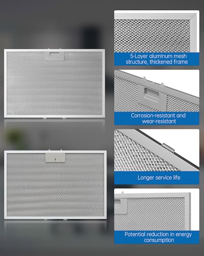 2PCS WB02X11012 Range Hood Grease Filter Compatible with GE JV566H1SS JV566H2SS JV665H1BB JV665H1CC JV665H1WW (2 Count)