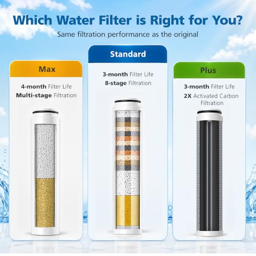 Shower Filter Compatible with Cobbe Handheld Shower Head (4 Count)