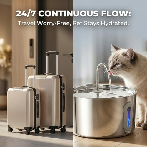 Stainless Steel Cat Water Fountain