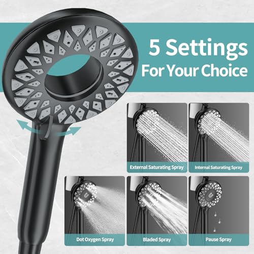 Magnetic Shower Head with Filters for Hard Water