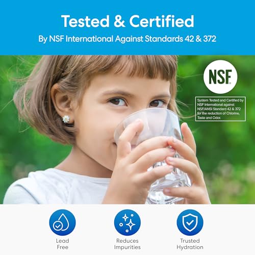 11" Under Sink Water Filter System for Kitchen & Bathroom Faucet